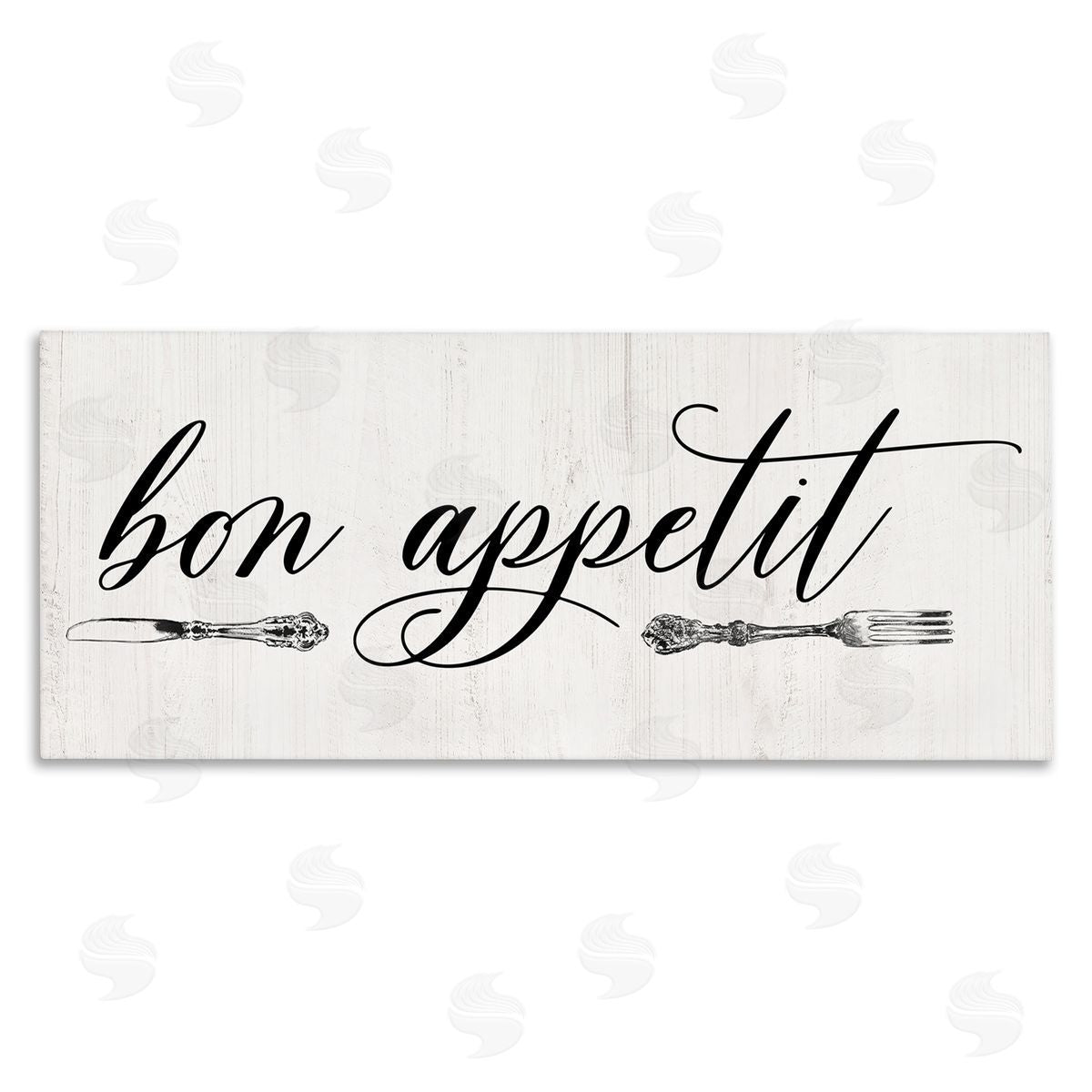 Bon Appetit Vintage Cutlery Canvas Wall Art, Home Decor by Carol Robinson