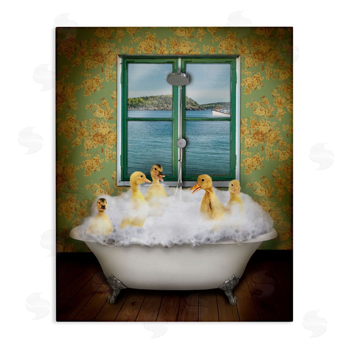 John Hovenstine Ducks Bathing Tub Ocean View