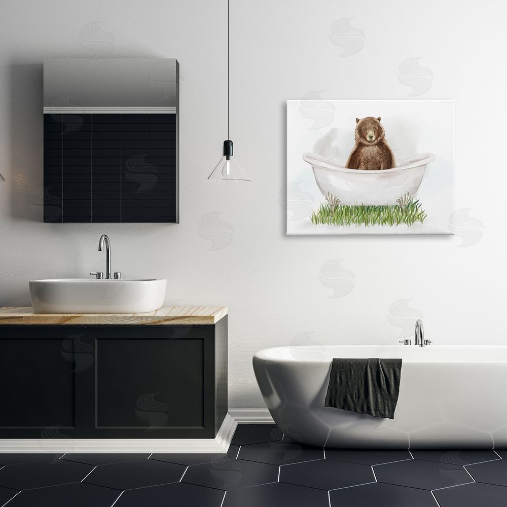 Ziwei Li Bear In Tub Bathroom Animal 
