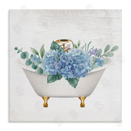 Stupell Studio | Chic Bathtub with Hydrangea Blossoms