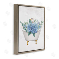 Stupell Studio | Chic Bathtub with Hydrangea Blossoms