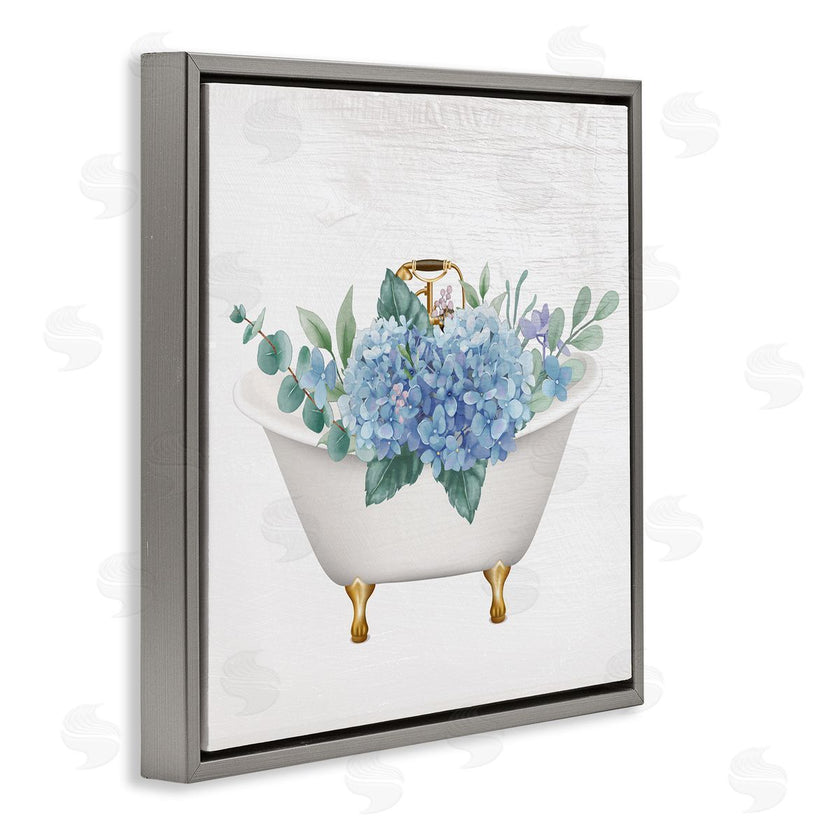 Stupell Studio | Chic Bathtub with Hydrangea Blossoms