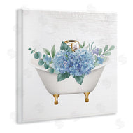 Stupell Studio | Chic Bathtub with Hydrangea Blossoms