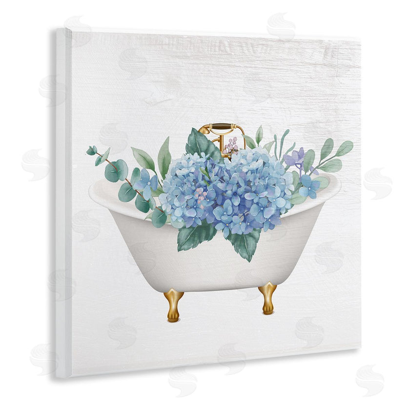 Stupell Studio | Chic Bathtub with Hydrangea Blossoms