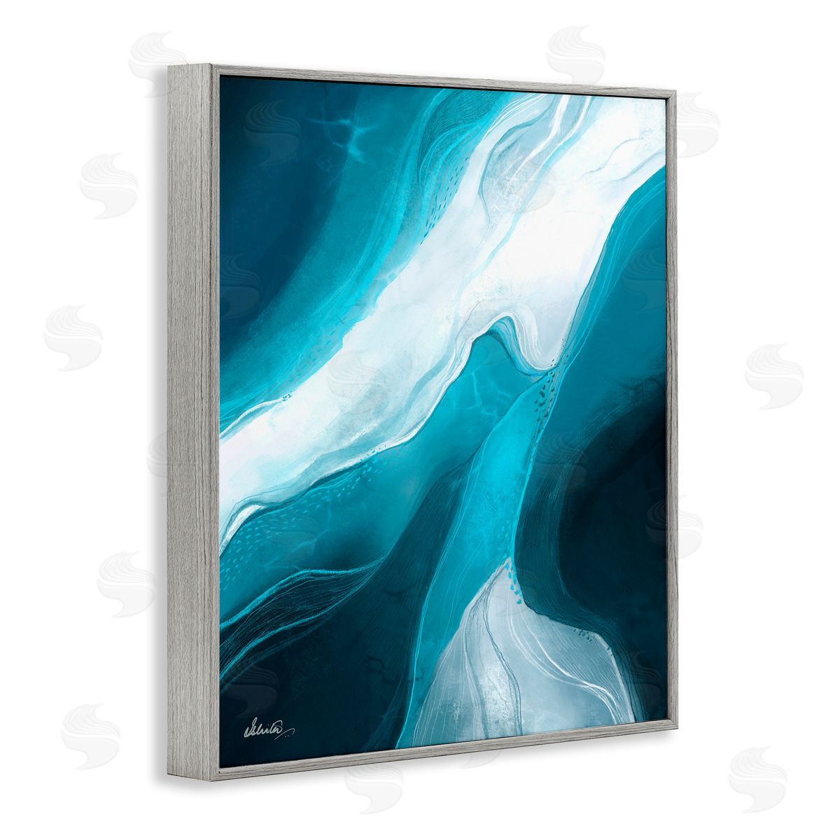 Ishita Banerjee Fluid Blue Shapes Arrangement