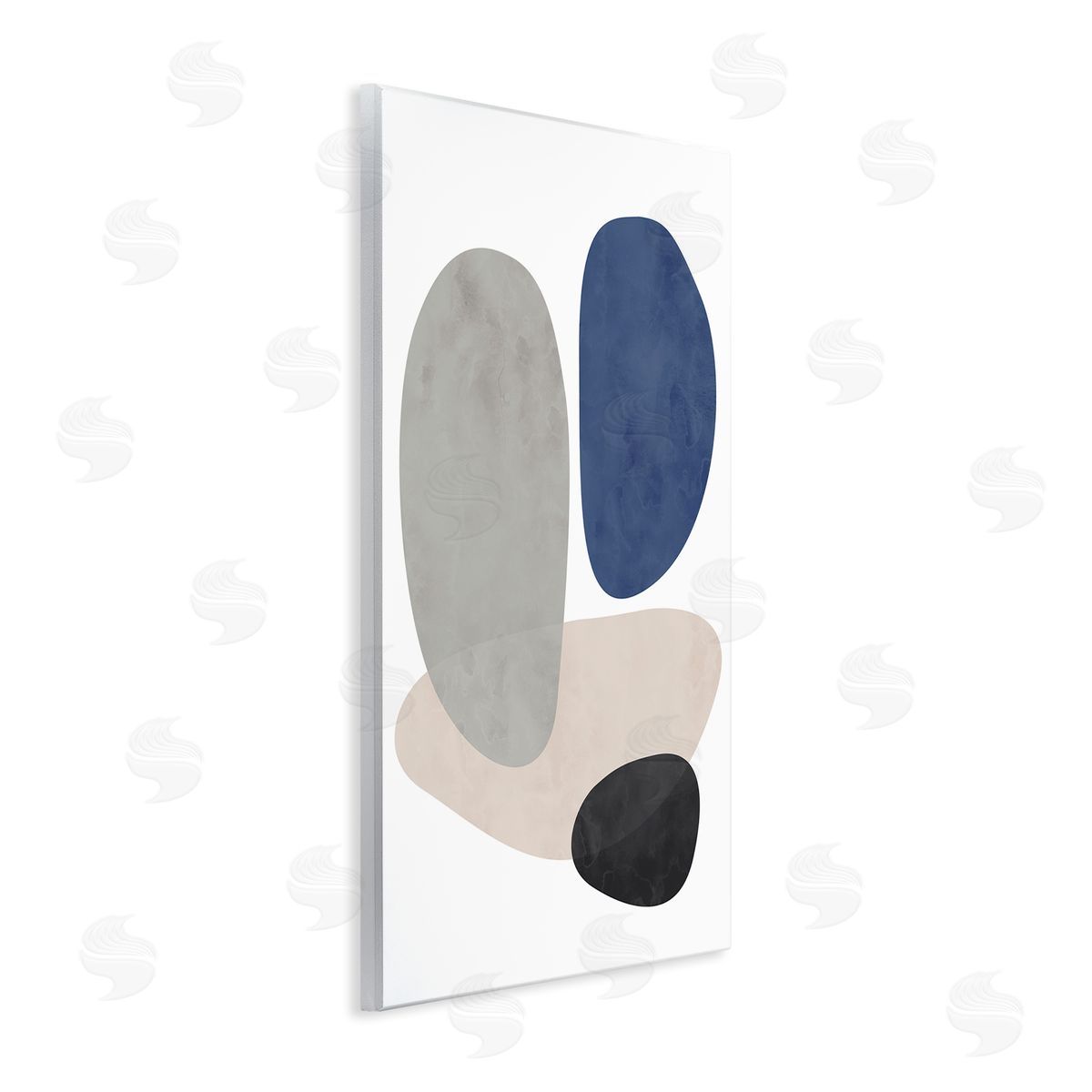 Brandon Wong Contemporary Round Blue Accent