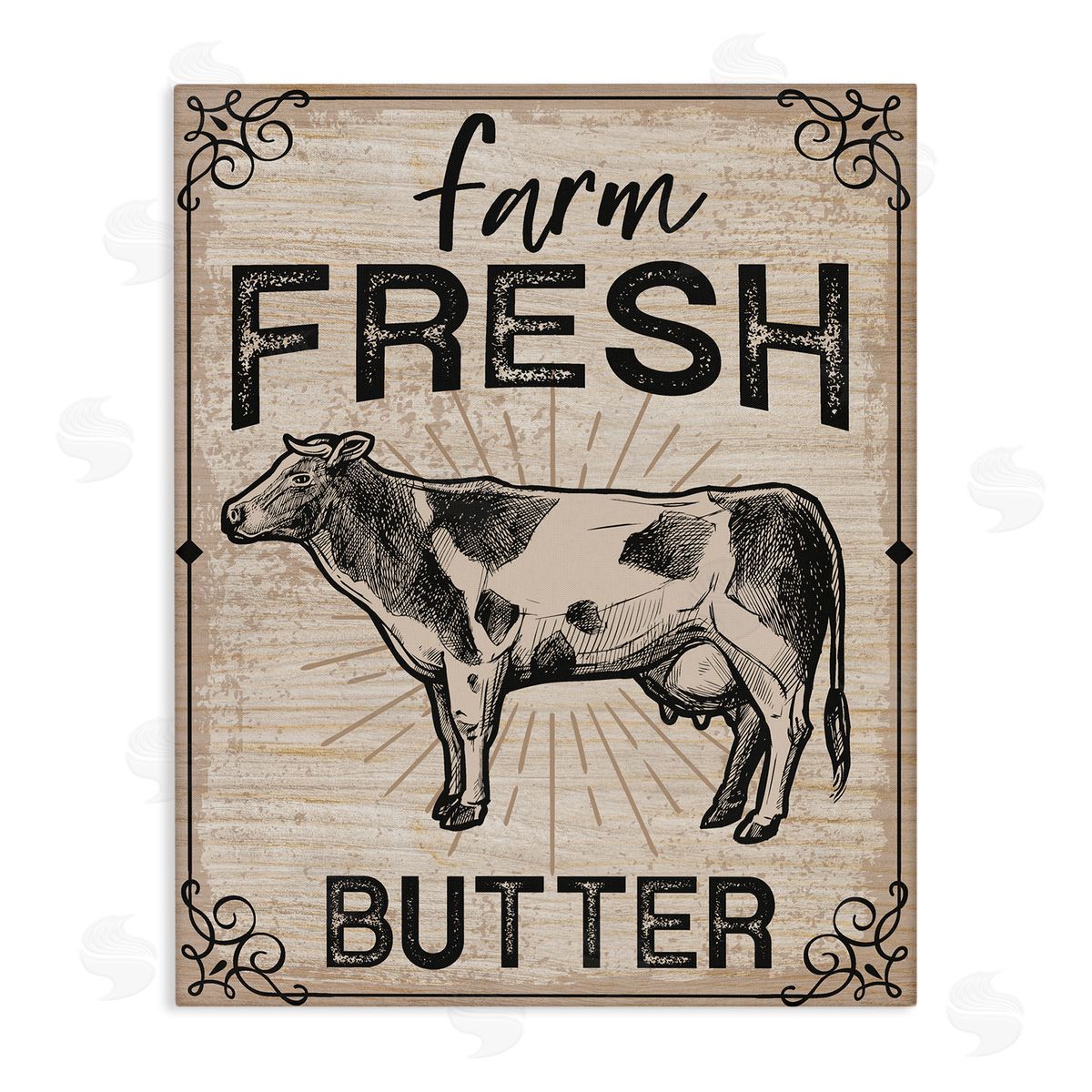 Angela Nickeas Farm fr_sideesh Butter Vintage Sign