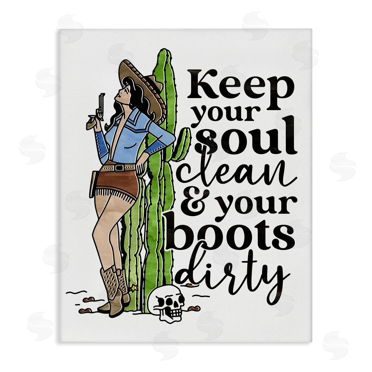 Erica Billups Cowgirl Soul Clean & Boots Dirty Phrase