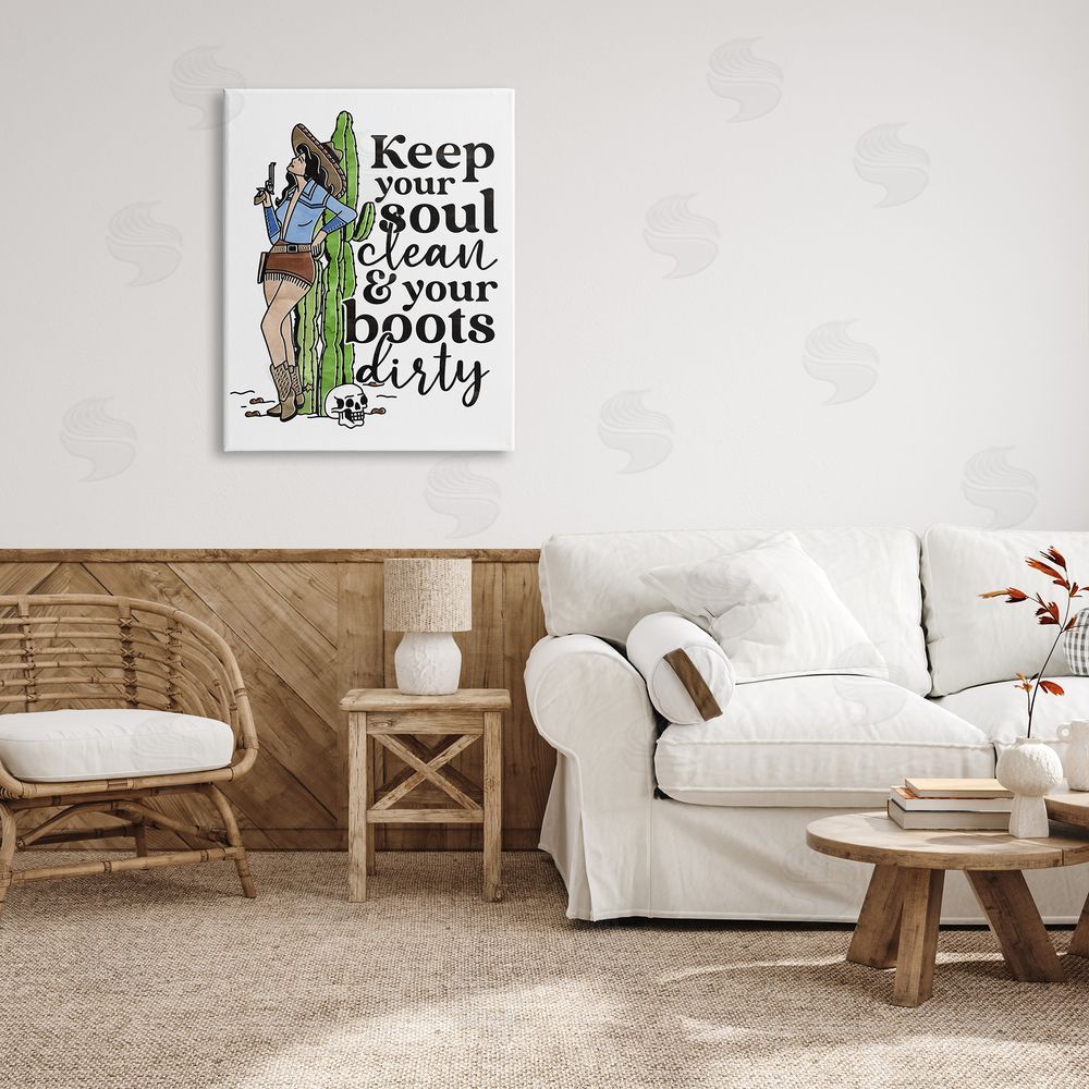 Erica Billups Cowgirl Soul Clean & Boots Dirty Phrase