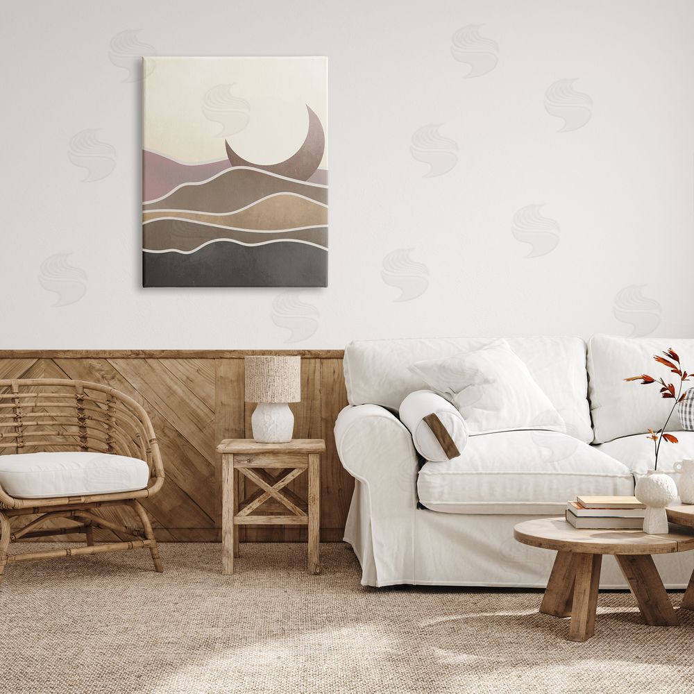 Stupell Studio Desert Moon Sand Dunes Scenery