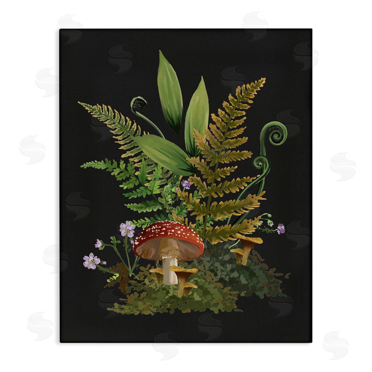 House of Rose Ferns Sprouting Woodland Mushroom Plants