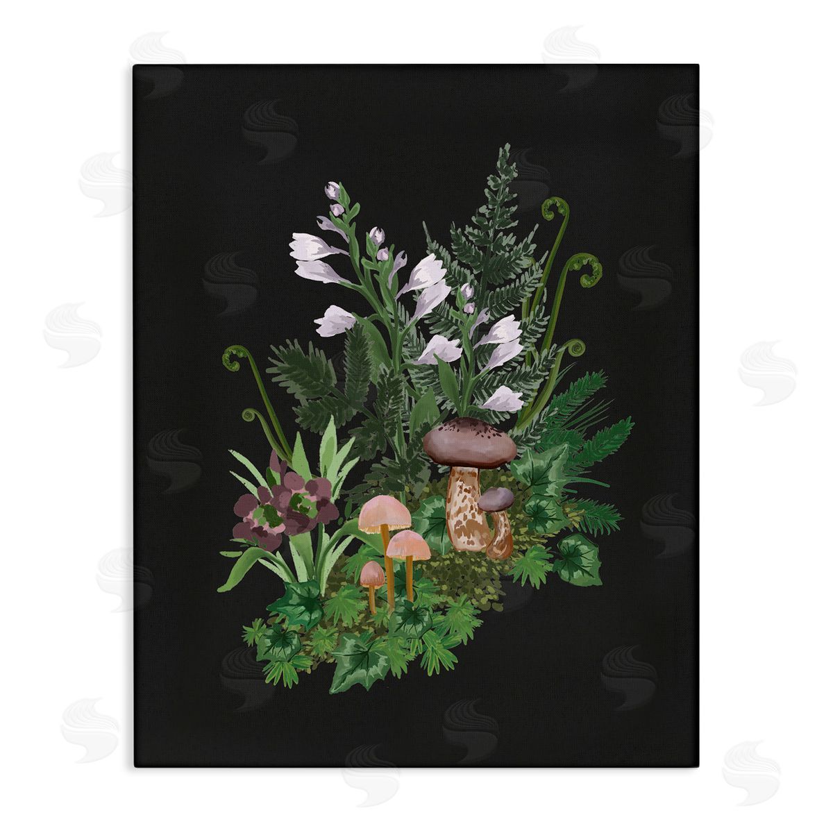 House of Rose Forest Plants Blooming Mushrooms
