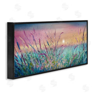 Jennifer Taylor Art | Pond Reeds Sprouting at Sunset