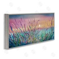 Jennifer Taylor Art | Pond Reeds Sprouting at Sunset