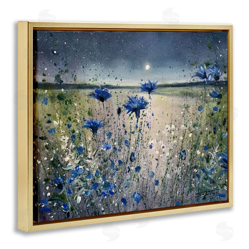 Jennifer Taylor Art | Moon over Blooming Flowers