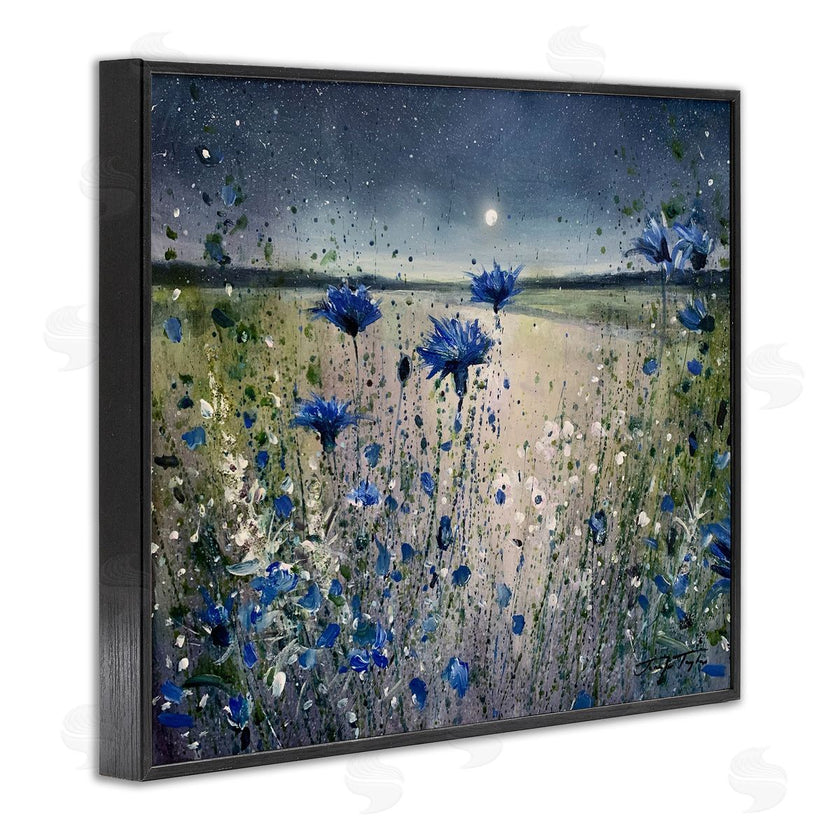 Jennifer Taylor Art | Moon over Blooming Flowers