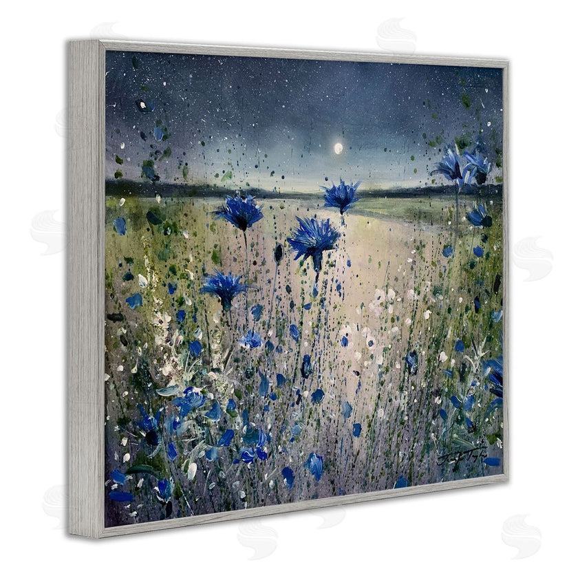Jennifer Taylor Art | Moon over Blooming Flowers