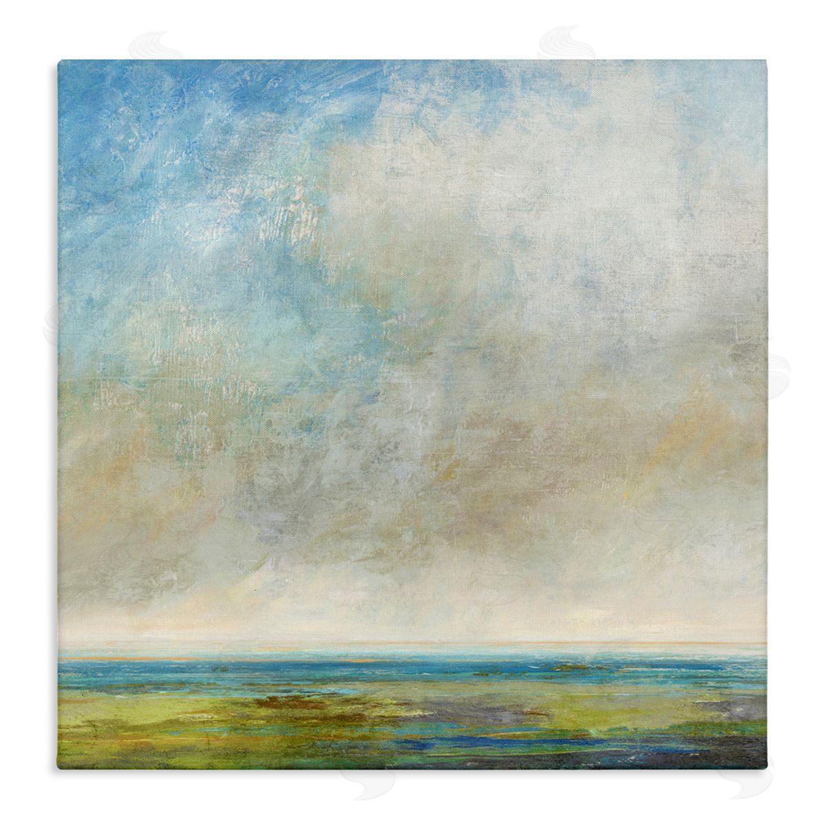 Suzanne Nicoll Abstract Scenery Cloudy Water View Stretched Canvas Wall Art Print