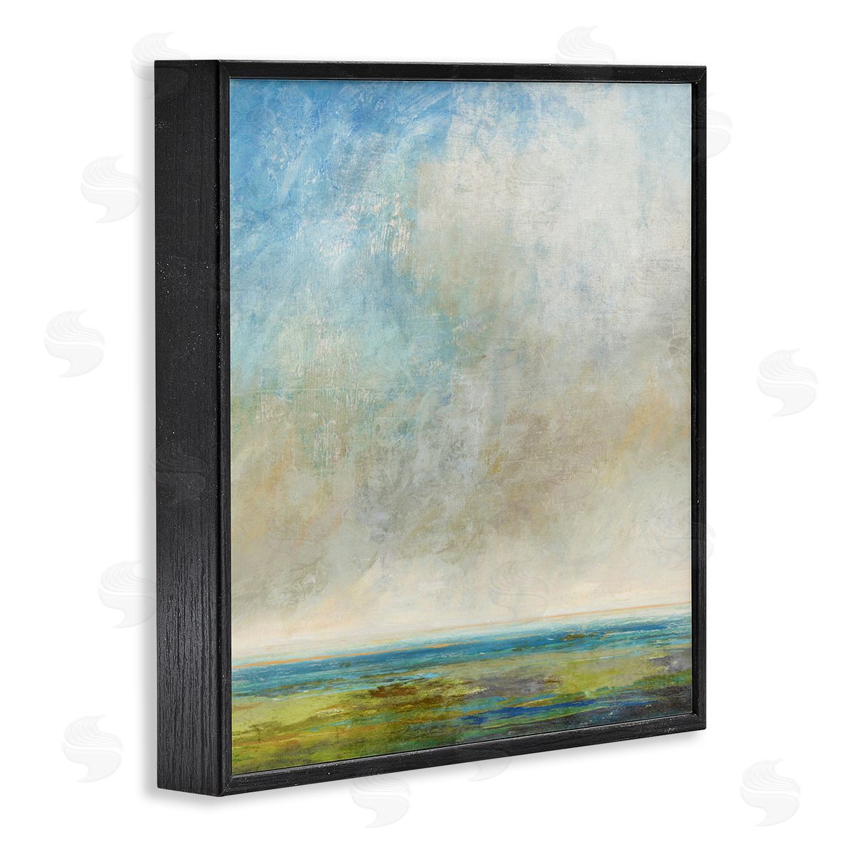 Suzanne Nicoll Abstract Scenery Cloudy Water View Black Framed Glicee Wall Art Print