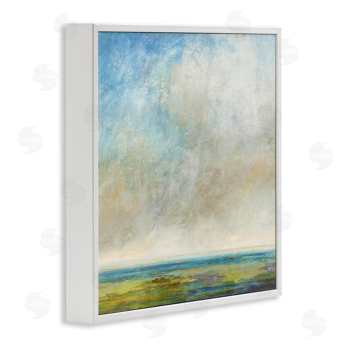 Suzanne Nicoll Abstract Scenery Cloudy Water View White Framed Glicee Wall Art Print