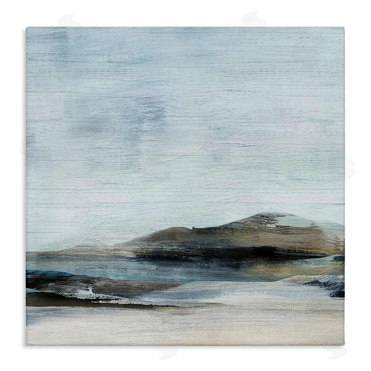 Judith Shapiro Abstract Rocky Beach Landscape Stretched Canvas Wall Art Print