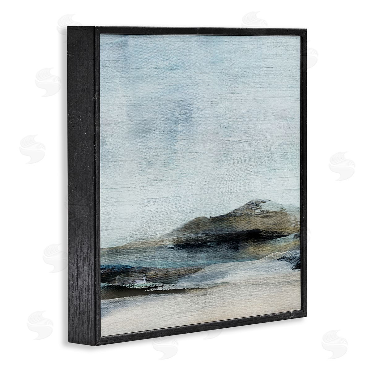 Judith Shapiro Abstract Rocky Beach Landscape Black Framed Glicee Wall Art Print