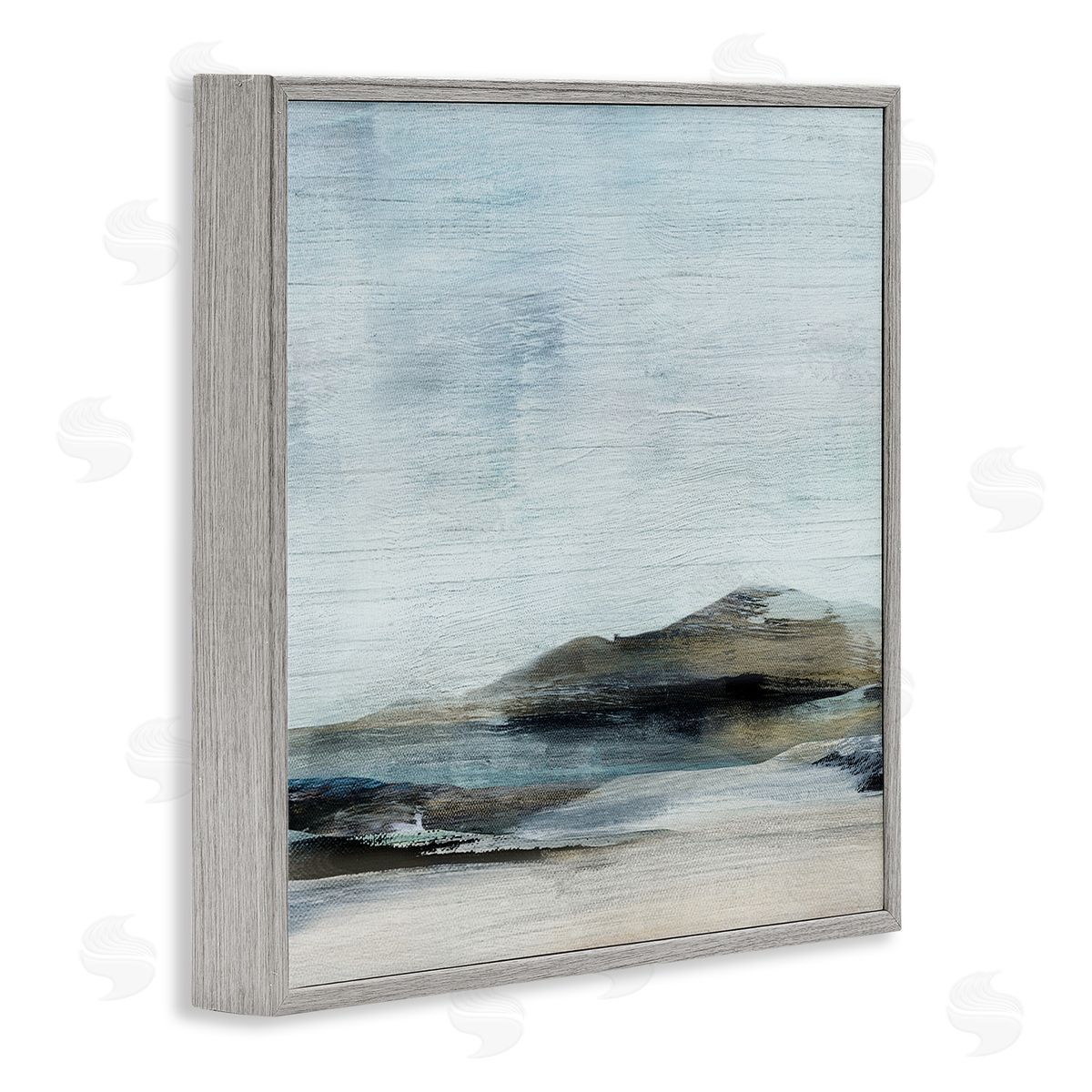 Judith Shapiro Abstract Rocky Beach Landscape Gray Framed Glicee Wall Art Print