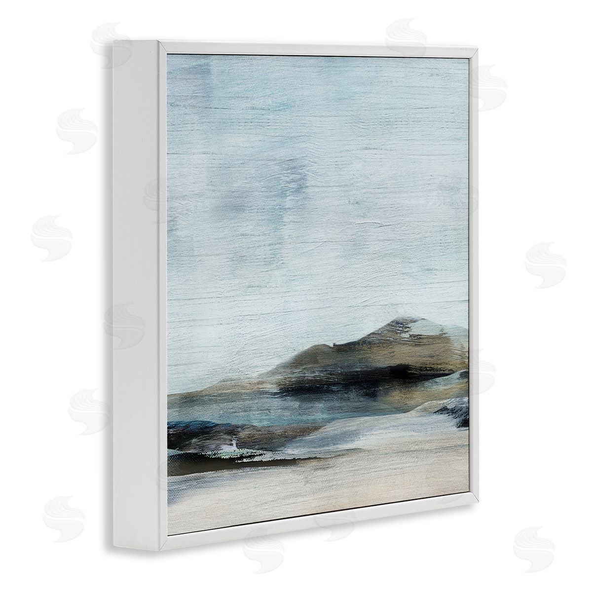 Judith Shapiro Abstract Rocky Beach Landscape White Framed Glicee Wall Art Print