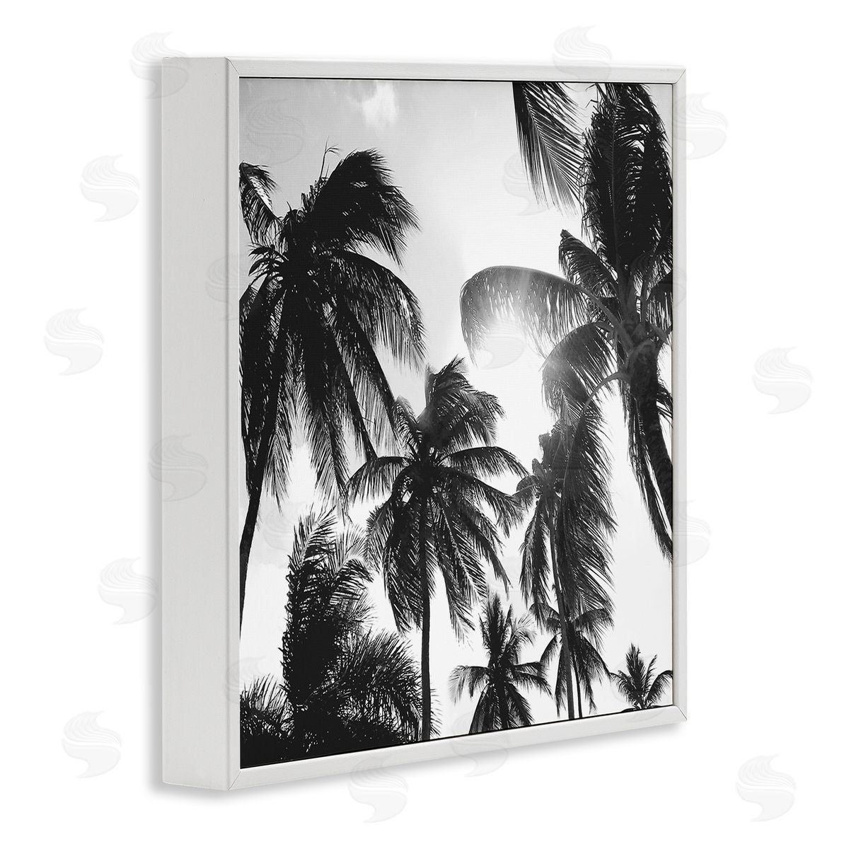 Natalie Carpentieri Sunlit Palm Tree Photography White Framed Glicee Wall Art Print
