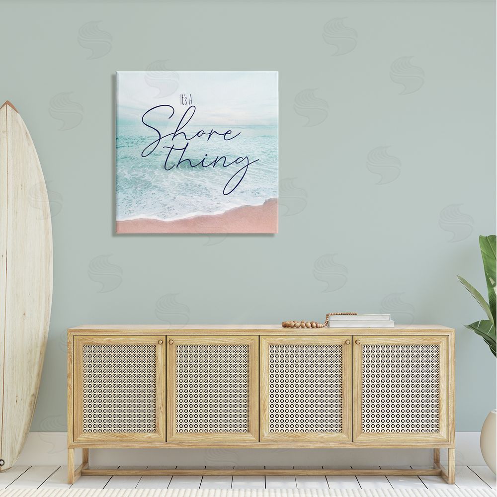 Natalie Carpentieri It's A Shore Thing Summer Beach Canvas Wall Art in Room