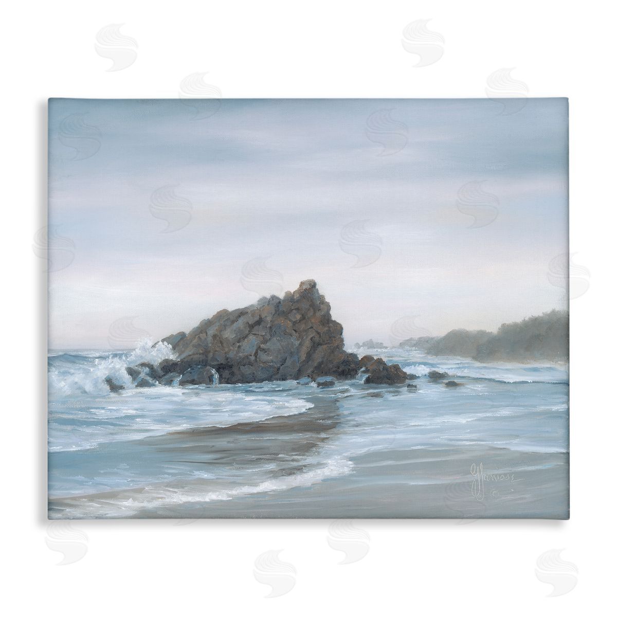 Georgia Janisse Crashing Waves Rocky Beach