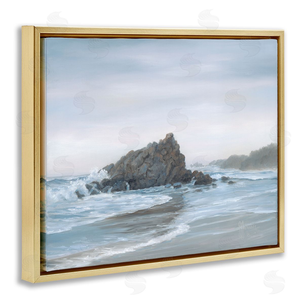 Georgia Janisse Crashing Waves Rocky Beach