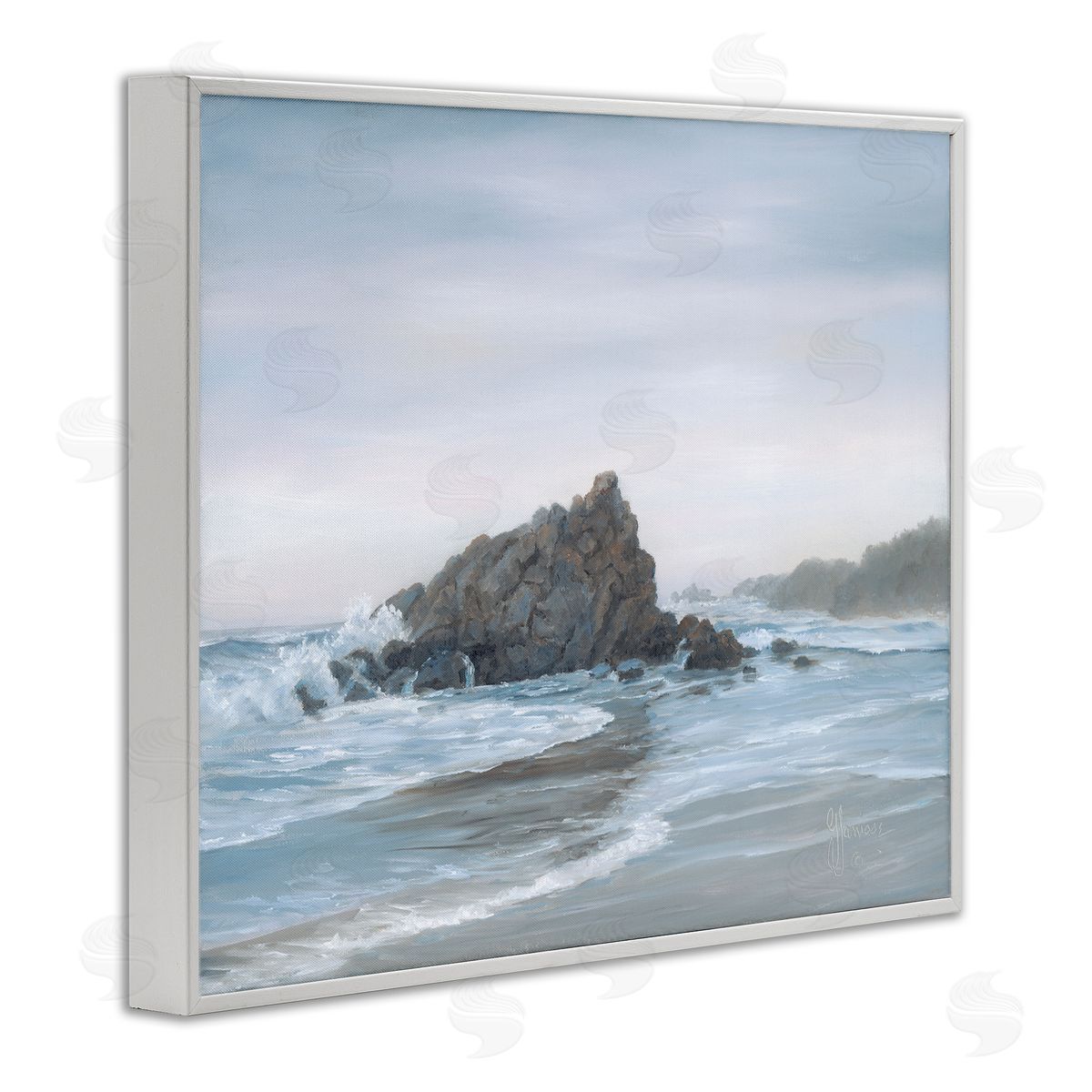 Georgia Janisse Crashing Waves Rocky Beach