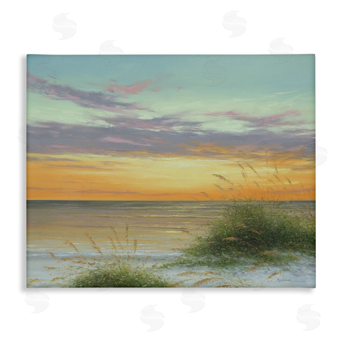 Martin Figlinski Coastal Reeds Sunset Beach Shore