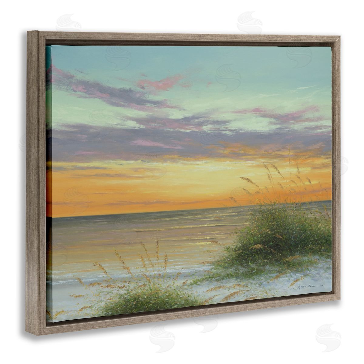 Martin Figlinski Coastal Reeds Sunset Beach Shore