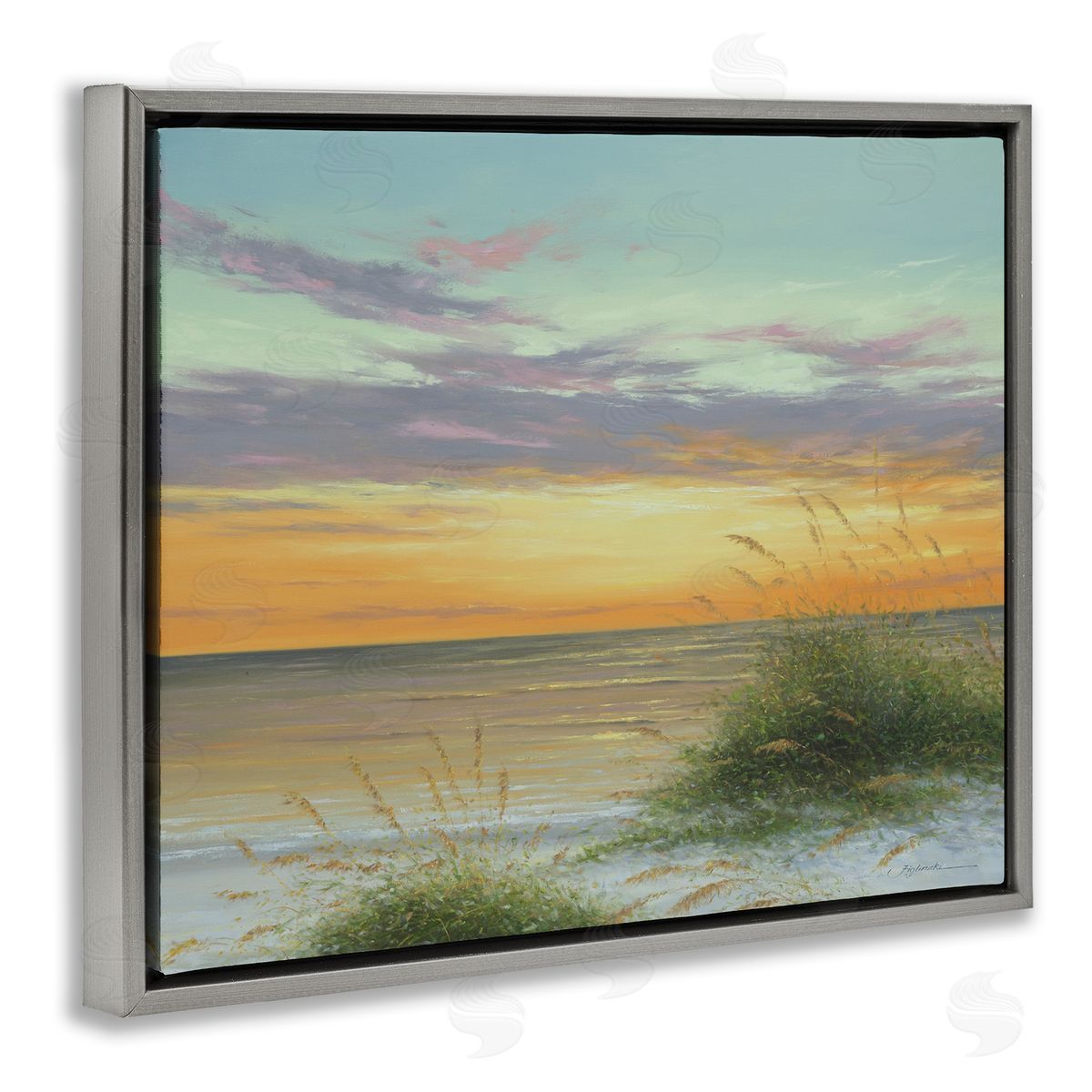 Martin Figlinski Coastal Reeds Sunset Beach Shore