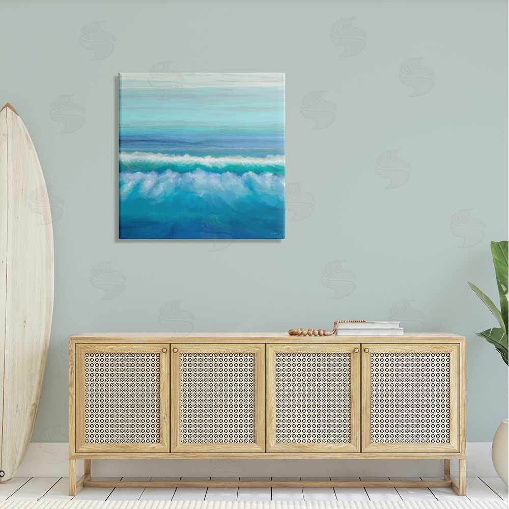 Michael Tienhaara Nautical Ocean Rolling Waves  Canvas Wall Art in Room