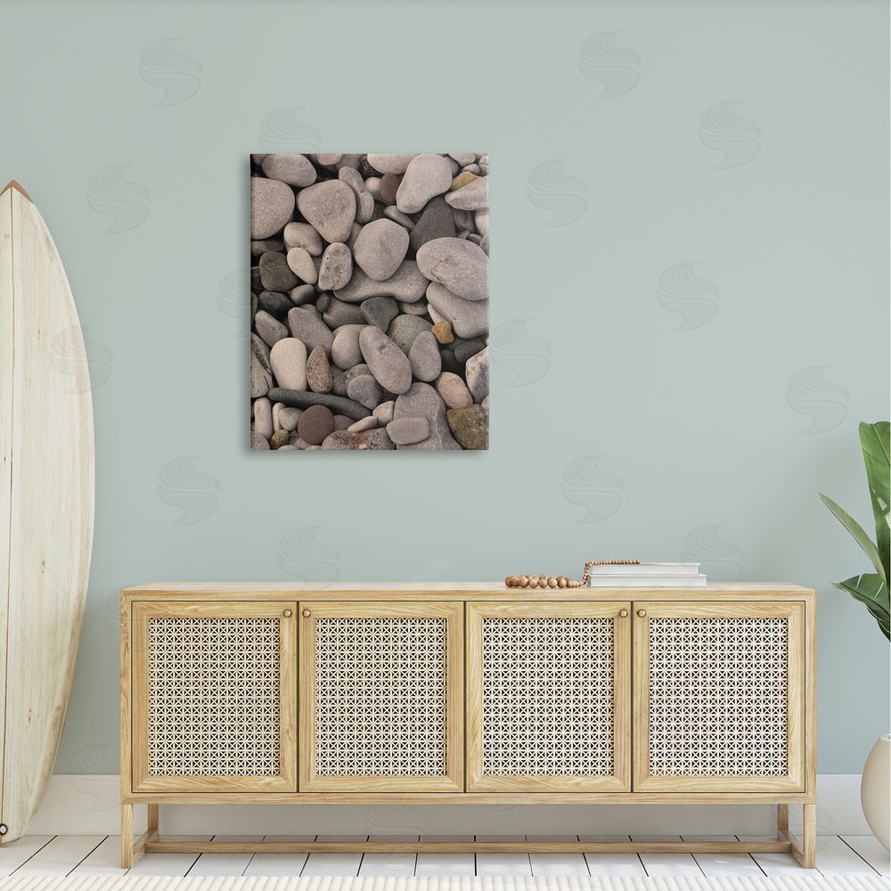 Stupell Studio Various Beach Pebbles Composition