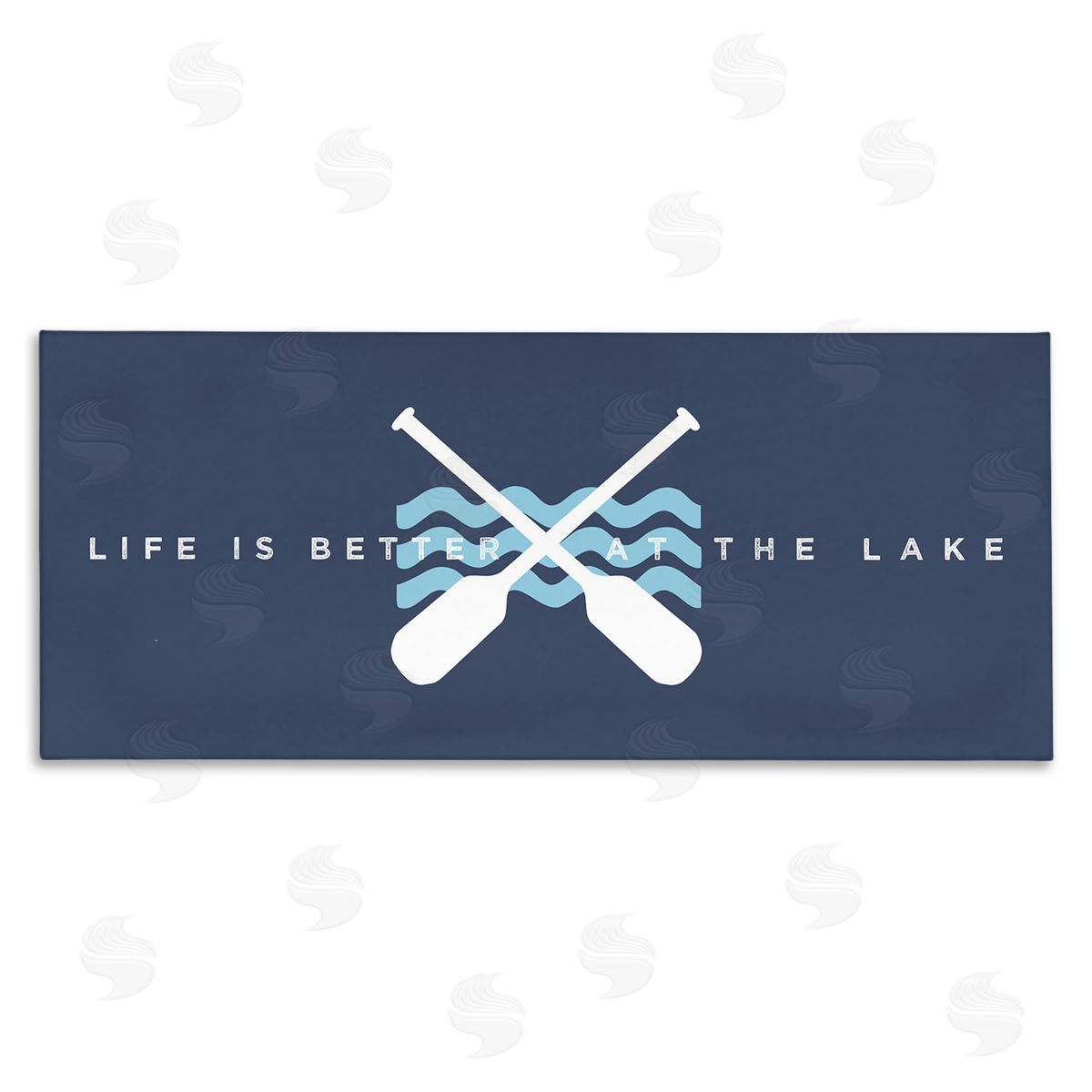 Better At Lake with Crossed Oars Canvas Wall Art, Home Decor by Stupell Studio