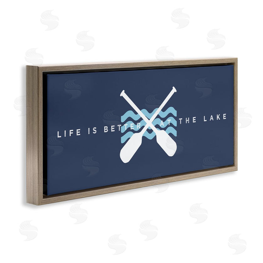 Stupell Studio | Better At Lake with Crossed Oars