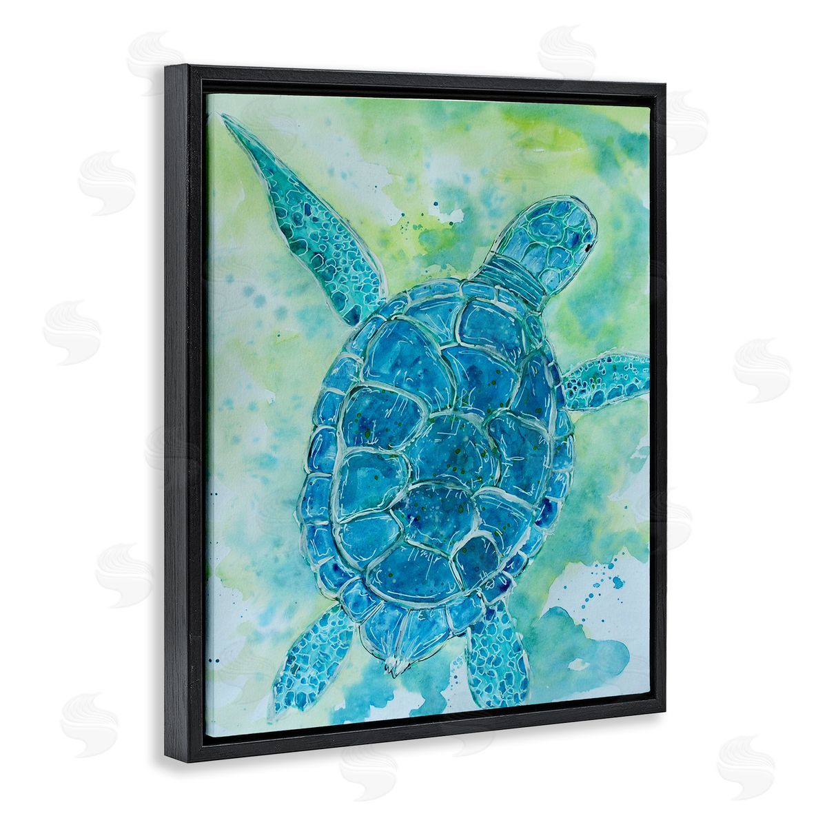 Sebastian Grafmann Blue Sea Turtle Aquatic Bubbles