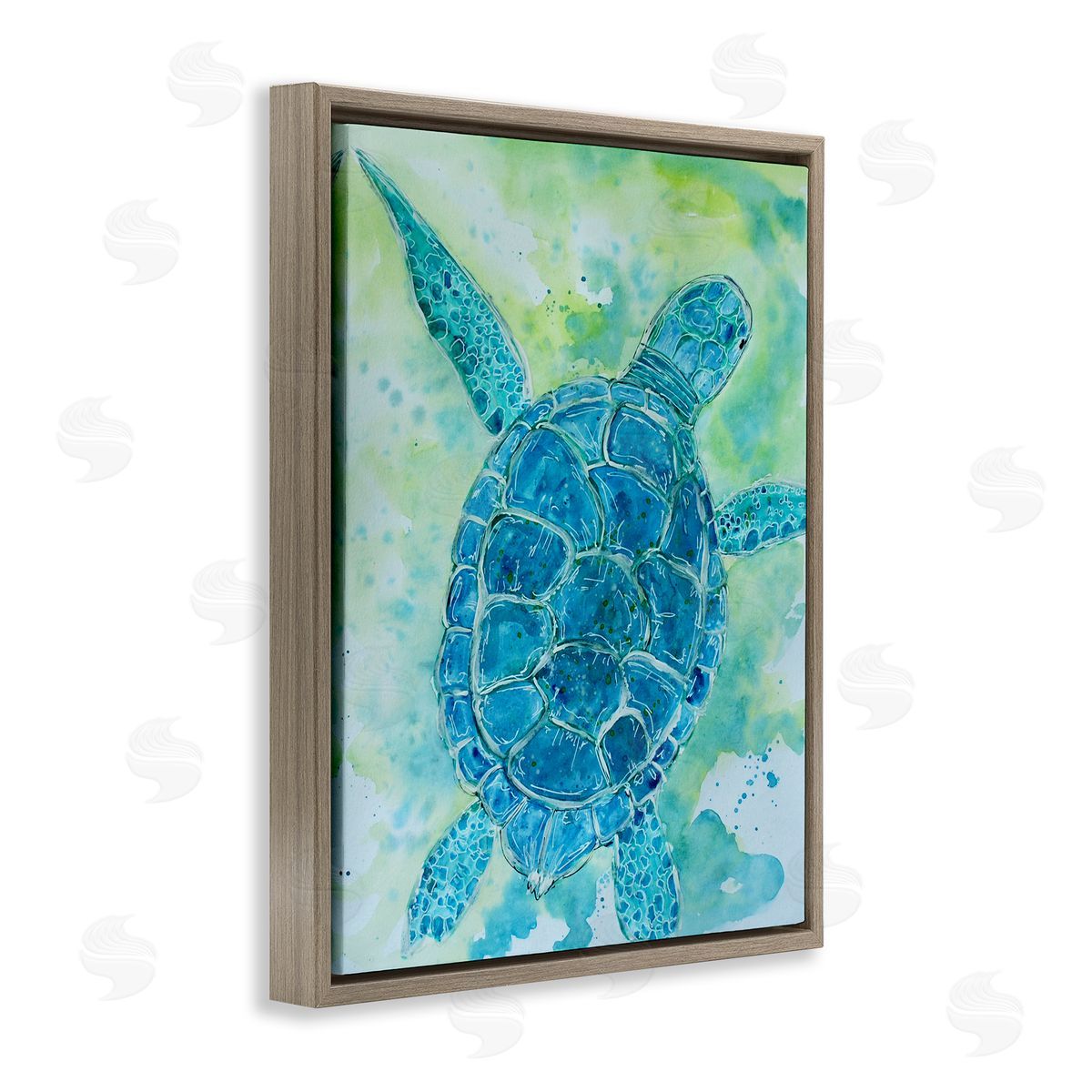 Sebastian Grafmann Blue Sea Turtle Aquatic Bubbles