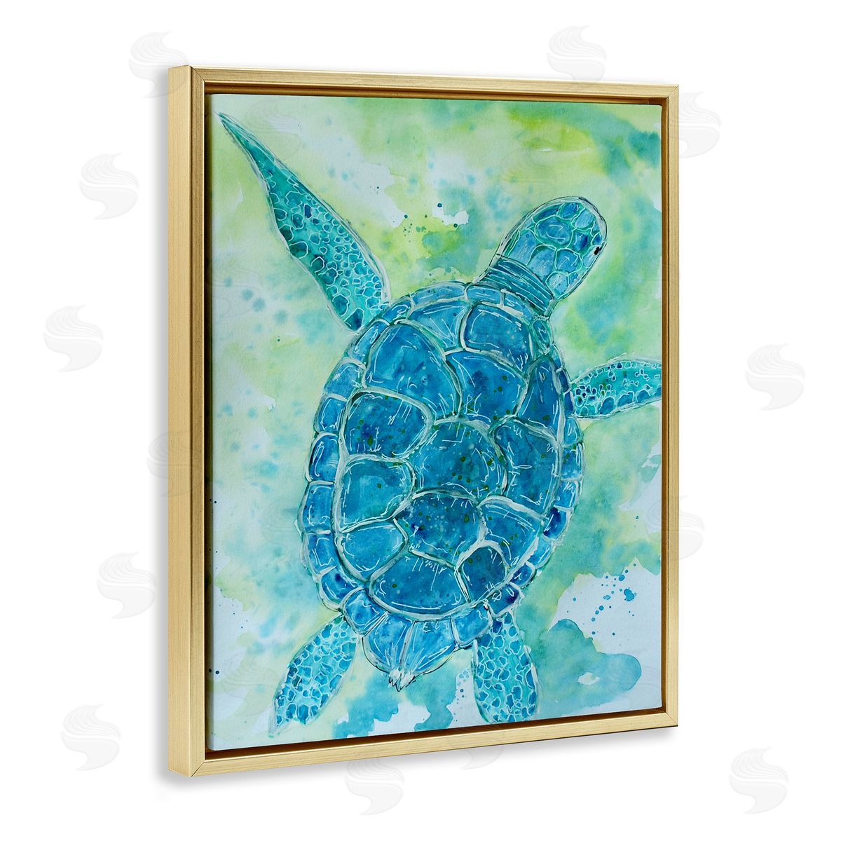 Sebastian Grafmann Blue Sea Turtle Aquatic Bubbles
