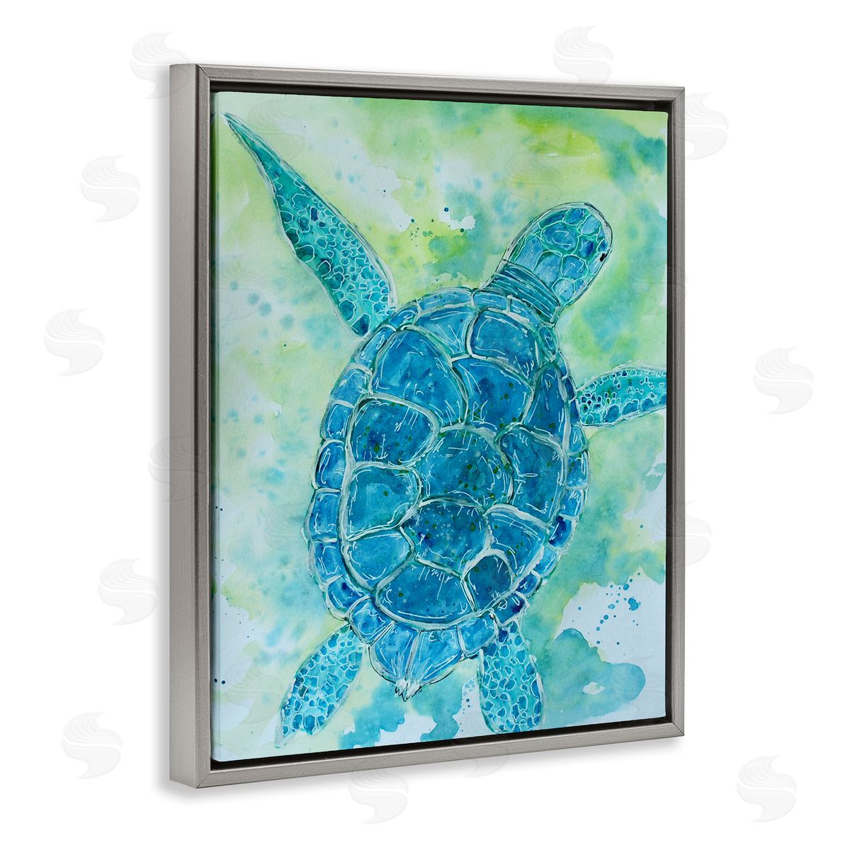 Sebastian Grafmann Blue Sea Turtle Aquatic Bubbles