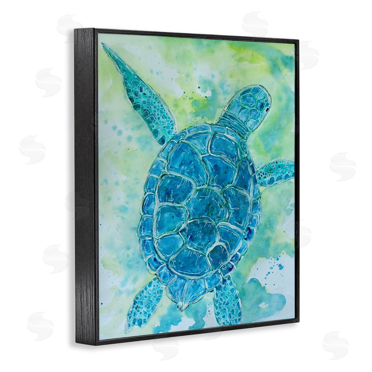 Sebastian Grafmann Blue Sea Turtle Aquatic Bubbles