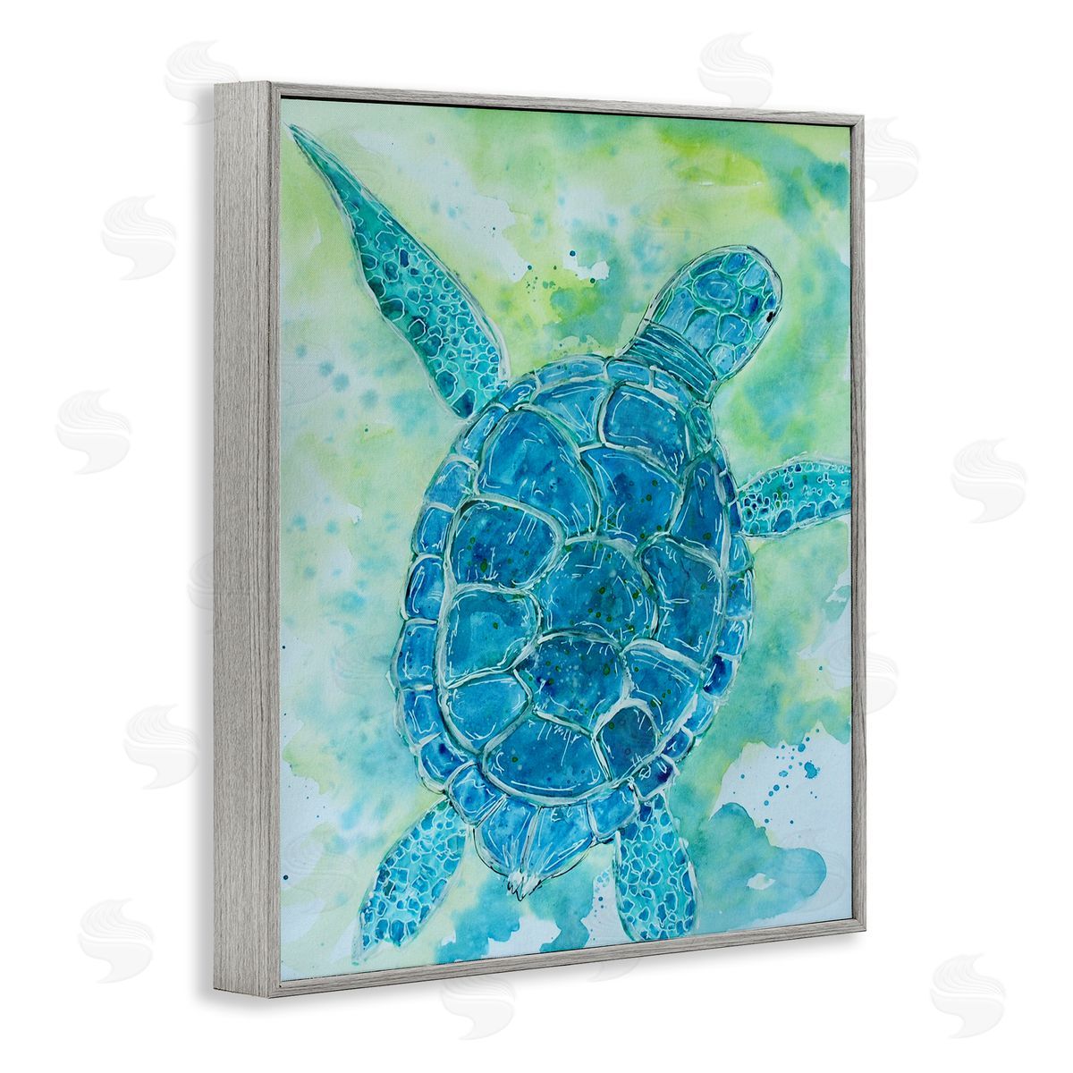 Sebastian Grafmann Blue Sea Turtle Aquatic Bubbles