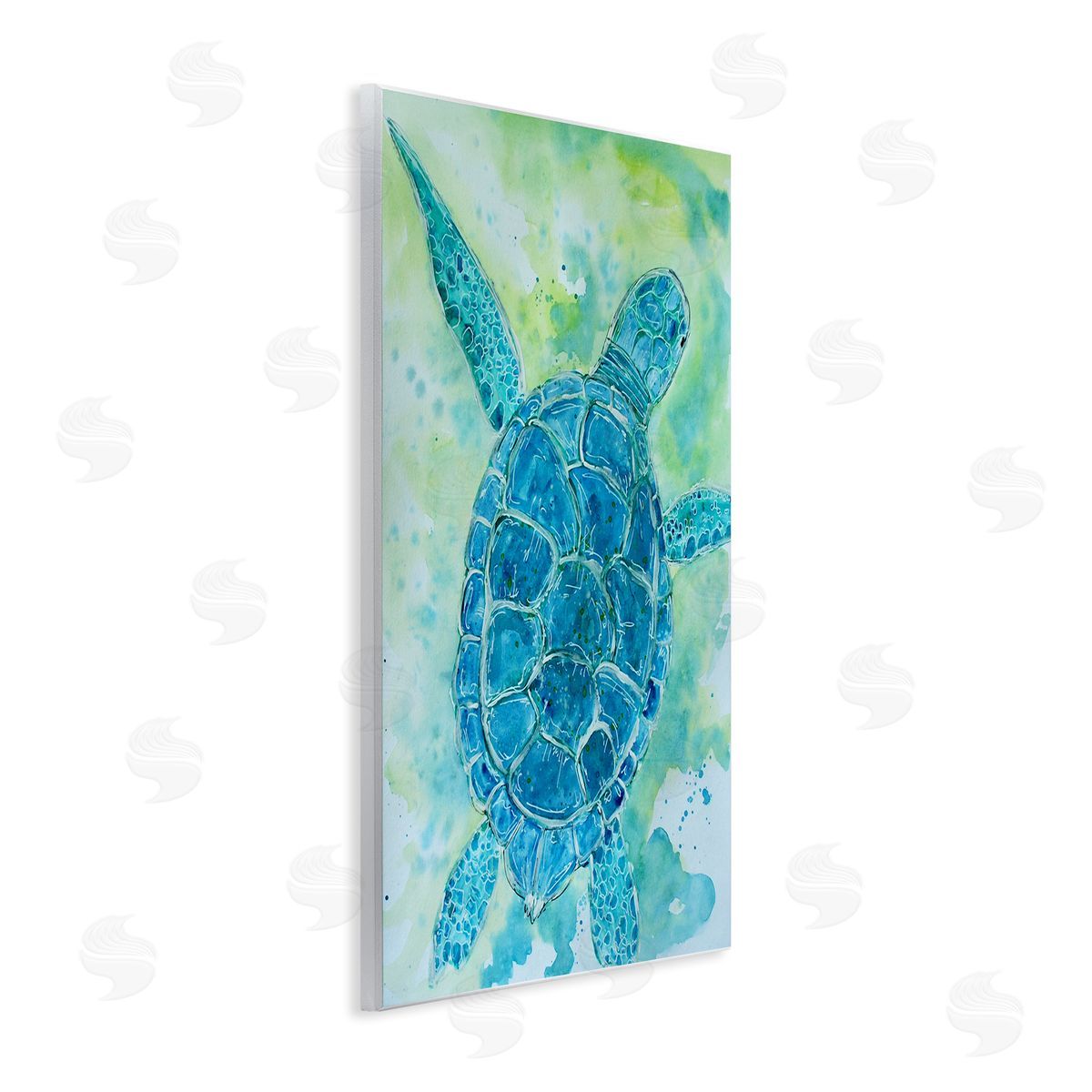 Sebastian Grafmann Blue Sea Turtle Aquatic Bubbles