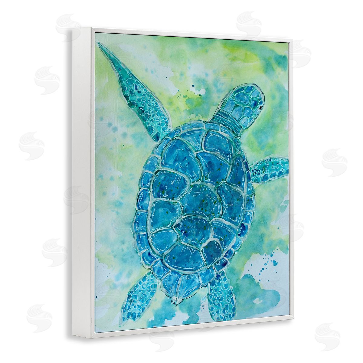 Sebastian Grafmann Blue Sea Turtle Aquatic Bubbles