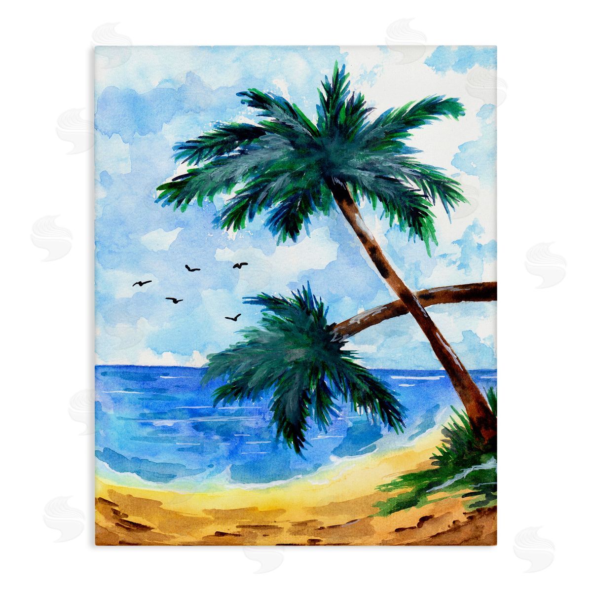 Sebastian Grafmann Tropical Beach Palms Birds Flying