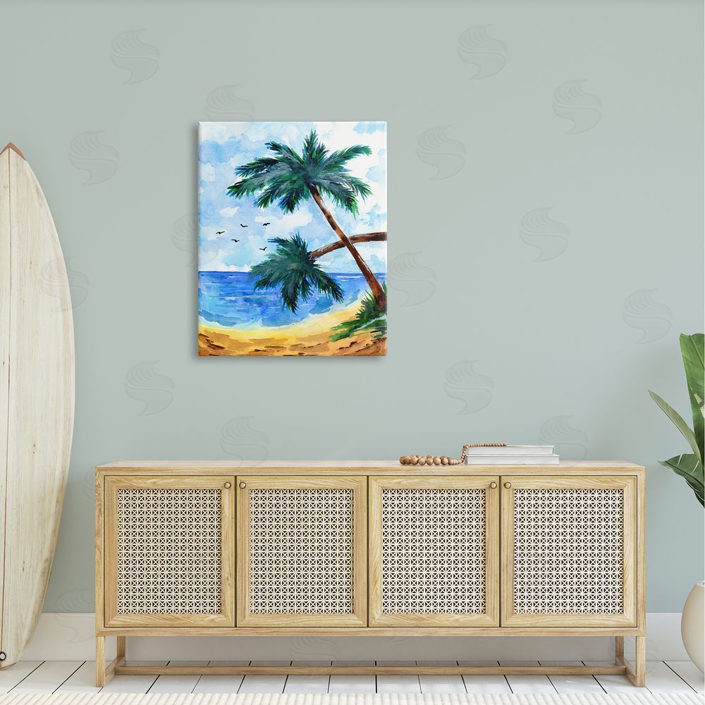 Sebastian Grafmann Tropical Beach Palms Birds Flying